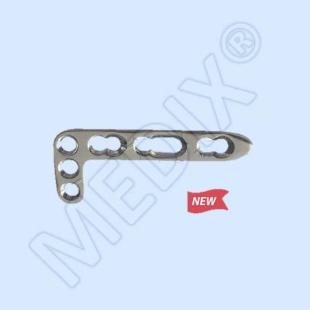 CODE-1025 <br>PLACA EN L DE RADIO DISTAL DORSAL DE BLOQUEO SEGURO DE 2,4 mm, 3 ORIFICIOS PARA LA CABEZA