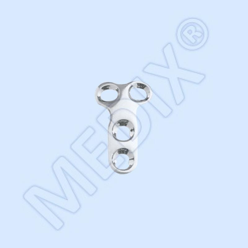 CODE-333 <br>PLACA MINI 'T' PARA TORNILLO Ø1,5 mm y Ø2,0mm